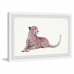 Cheap 🔥 Silver Orchid Handmade Pink Cheetah Framed Print 🌟