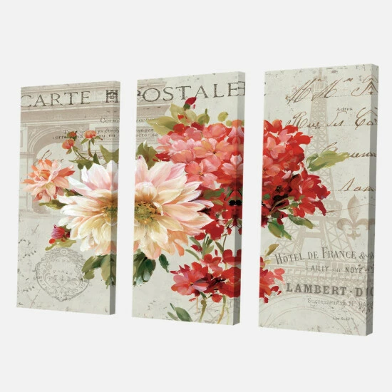 Best deal ๐ Silver Orchid 'Red Painted Flowers On Vintage Postcard I' Traditional Canvas Art ๐ฏ 4 Best deal ๐ Silver Orchid 'Red Painted Flowers On Vintage Postcard I' Traditional Canvas Art ๐ฏ - Image 2