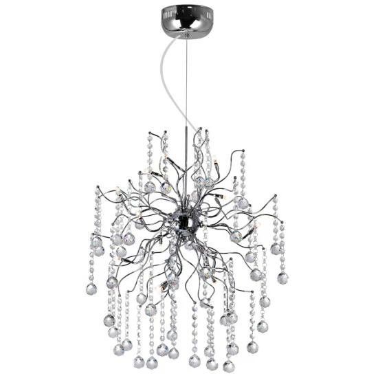 Budget ๐ Silver Orchid Feyder Chrome 20-light Chandelier ๐
