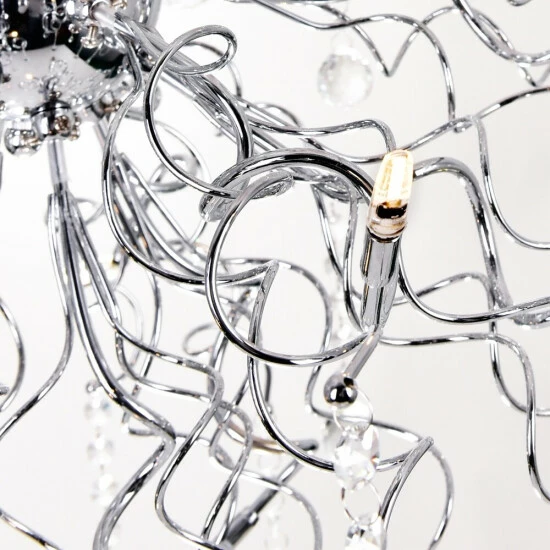 Budget ๐ Silver Orchid Feyder Chrome 20-light Chandelier ๐ - Image 3