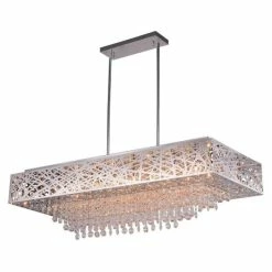 Promo 🔔 Silver Orchid Quirk Chrome 14-light Crystal Chandelier ✨