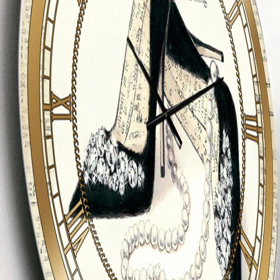 New đ Silver Orchid Borella 'Chic Galm Closet I' Glam Large Wall Clock đĽ - Image 3