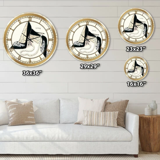 New đ Silver Orchid Borella 'Chic Galm Closet I' Glam Large Wall Clock đĽ - Image 4