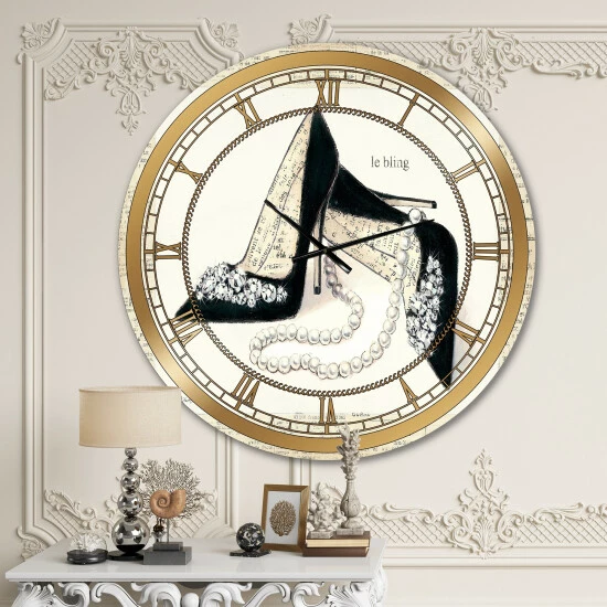 New đ Silver Orchid Borella 'Chic Galm Closet I' Glam Large Wall Clock đĽ - Image 7