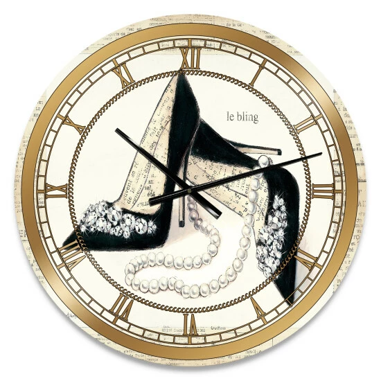 New đ Silver Orchid Borella 'Chic Galm Closet I' Glam Large Wall Clock đĽ - Image 8