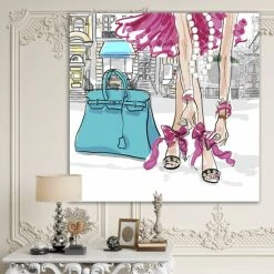 Budget ❤️ Silver Orchid 'Pretty In Pink' Fashion Canvas Wall Art ✨