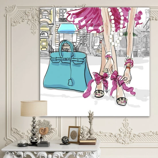 Budget ❤️ Silver Orchid 'Pretty In Pink' Fashion Canvas Wall Art ✨