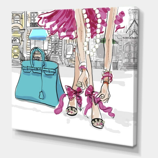 Budget ❤️ Silver Orchid 'Pretty In Pink' Fashion Canvas Wall Art ✨ - Image 2