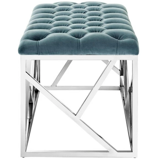 New โญ Silver Orchid Sebastian Button-tufted Bench Silver Sea ๐ 9 New โญ Silver Orchid Sebastian Button-tufted Bench Silver Sea ๐ - Image 7
