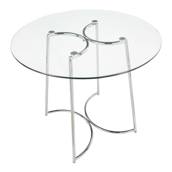 Cheap â Silver Orchid Cece Dinette Table Gold Metal/clear Glass đ - Image 7