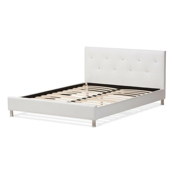 Buy đ Silver Orchid Caillol Tufted Upholstered Queen Bed White â - Image 4