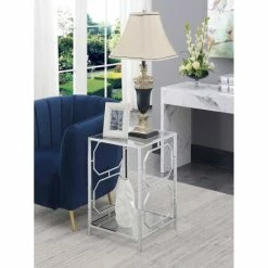Best Pirce ⭐ Silver Orchid Hitchie Chrome End Table 🔔