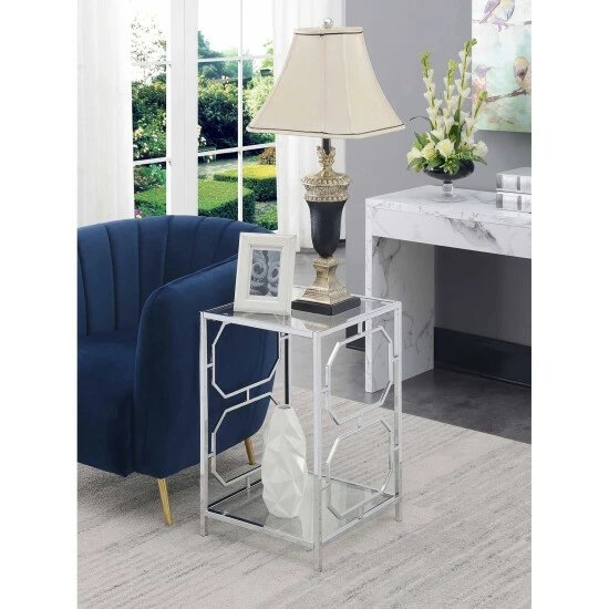 Best Pirce â Silver Orchid Hitchie Chrome End Table đ