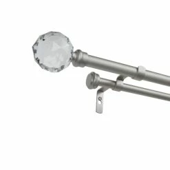 Deals 🤩 Silver Orchid Semon Double Curtain Rod And Finial Set Matte Black 🎉