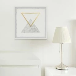 Budget 🔔 Silver Orchid The Aether Triangle' Framed Painting Print 🎉
