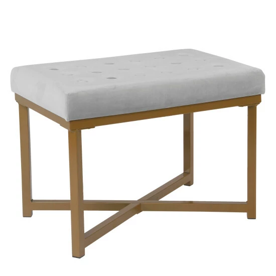 Cheapest 🤩 Silver Orchid Sid Velvet Tufted Ottoman ⭐ 4 Cheapest 🤩 Silver Orchid Sid Velvet Tufted Ottoman ⭐ - Image 2
