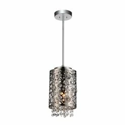 Best Pirce 🎉 Silver Orchid Bracken 1-light Mini Pendant With Chrome Finish 😀