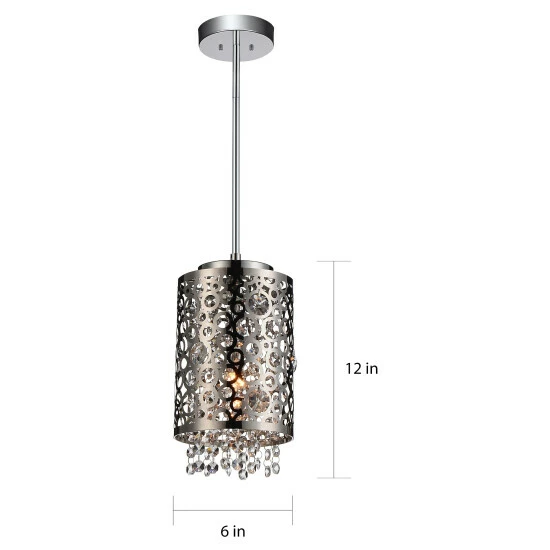 Best Pirce ๐ Silver Orchid Bracken 1-light Mini Pendant With Chrome Finish ๐ 4 Best Pirce ๐ Silver Orchid Bracken 1-light Mini Pendant With Chrome Finish ๐ - Image 2
