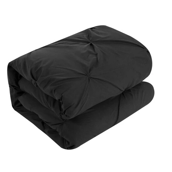 Outlet ⨠Silver Orchid Niven Black Pinch Pleated 4-piece Duvet Cover Set đ - Image 5