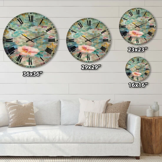 Cheap ๐ Silver Orchid Fonteney Cabin & Lodge Oversized Metal Clock ๐งจ - Image 4