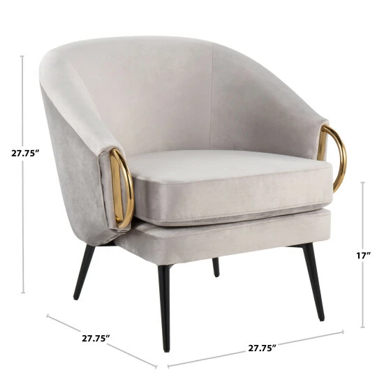 Wholesale ๐ Silver Orchid Battista Accent Chair ๐ - Image 4