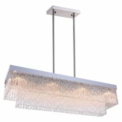 Cheapest ⭐ Silver Orchid Chaplin 10-light Linear Chandelier With Chrome Finish 🥰