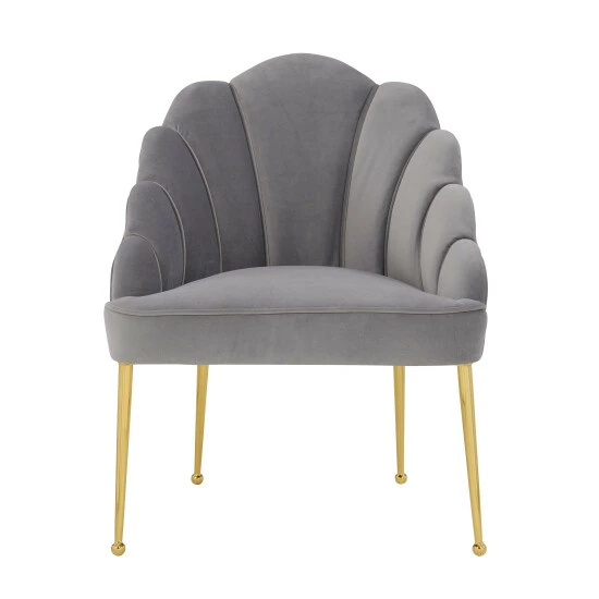 Deals โค๏ธ Silver Orchid Zelenka Petite Grey Velvet Chair ๐ - Image 3