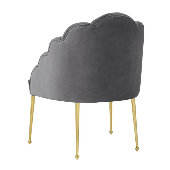 Deals โค๏ธ Silver Orchid Zelenka Petite Grey Velvet Chair ๐ - Image 4