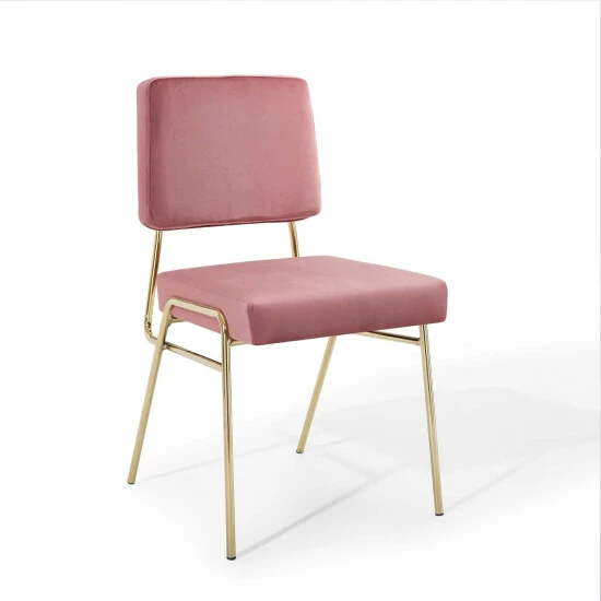 Outlet 𤊠Silver Orchid Lerch Velvet Dining Side Chairs Gold Dusty Rose đ - Image 2