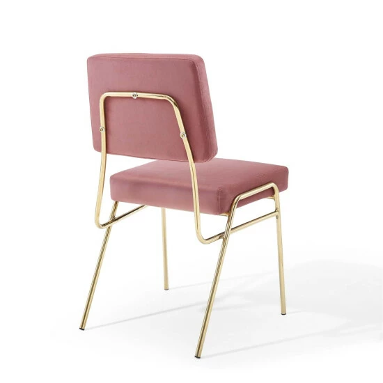 Outlet 𤊠Silver Orchid Lerch Velvet Dining Side Chairs Gold Dusty Rose đ - Image 4