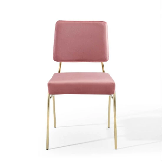Outlet 𤊠Silver Orchid Lerch Velvet Dining Side Chairs Gold Dusty Rose đ - Image 5