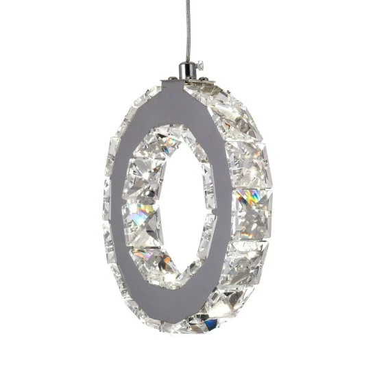 Best reviews of đ Silver Orchid Boles 5-ring LED Crystal Chandelier With Chrome Finish 𤊠- Image 4