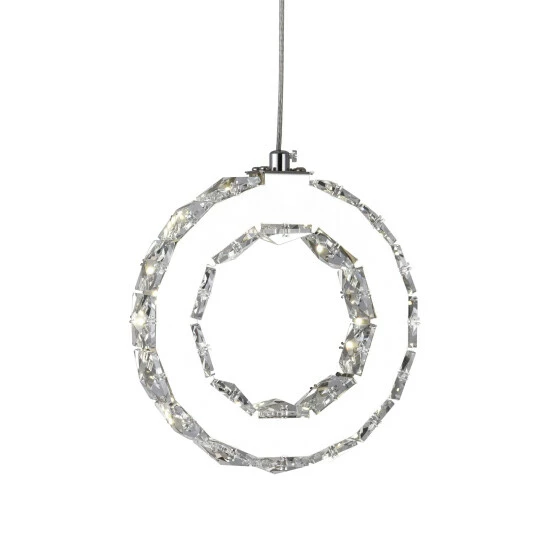 Best reviews of đ Silver Orchid Boles 5-ring LED Crystal Chandelier With Chrome Finish 𤊠- Image 5