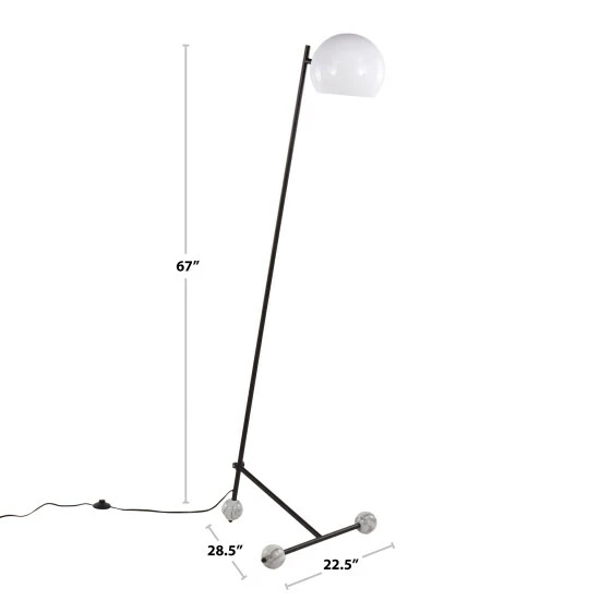 Flash Sale đ„ Silver Orchid Samantha Glam Floor Lamp Black đ„ - Image 4