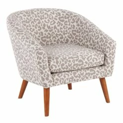 New 🎉 Silver Orchid Haid Leopard Tub Chair Beige ✨