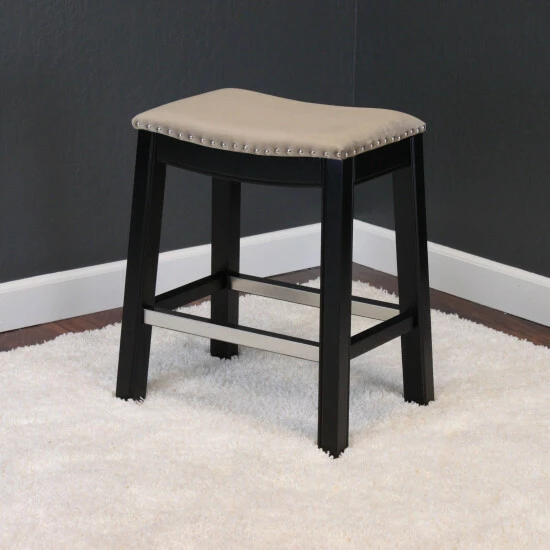 Flash Sale โ๏ธ Silver Orchid Rosar Velvet Espresso Counter Chair Ink Navy ๐ฏ - Image 4