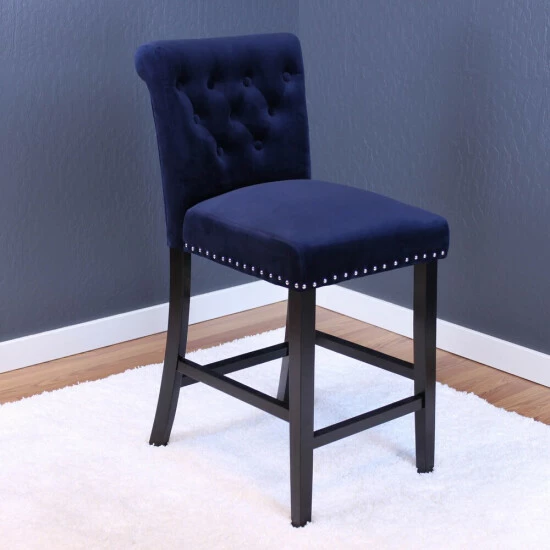 Best deal đ Silver Orchid Flohr Tufted Polyester Velvet Counter Chairs (Set Of 2) - 40.5"h X 18.5"w X 22.5"d - 40.5"h X 18.5"w X 22.5"d Emerald Green đ - Image 6