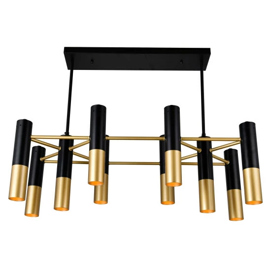 Flash Sale ๐ Silver Orchid Togo Matte Black & Satin Gold 10-light Chandelier โญ - Image 2