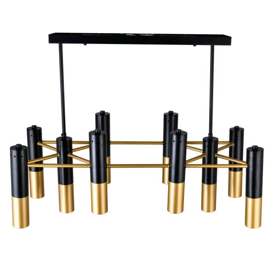 Flash Sale ๐ Silver Orchid Togo Matte Black & Satin Gold 10-light Chandelier โญ - Image 3