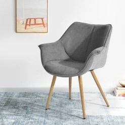 Flash Sale ✔️ Silver Orchid Kellerman Velvet Upholstered Dining Chair (Set Of 2) Grey/oak ✔️