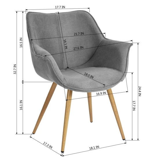 Flash Sale ✔️ Silver Orchid Kellerman Velvet Upholstered Dining Chair (Set Of 2) Grey/oak ✔️ - Image 6