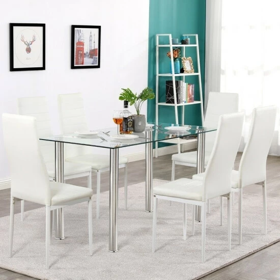 Promo ⭐ Silver Orchid Millner 7-piece Dining Set ❤️