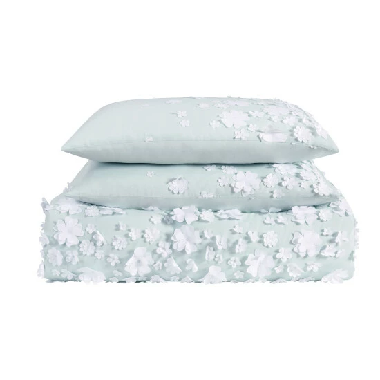 New ⌛ Silver Orchid Perkins 3-piece Flowers Duvet Cover Set Mint ❤️ 8 New ⌛ Silver Orchid Perkins 3-piece Flowers Duvet Cover Set Mint ❤️ - Image 6