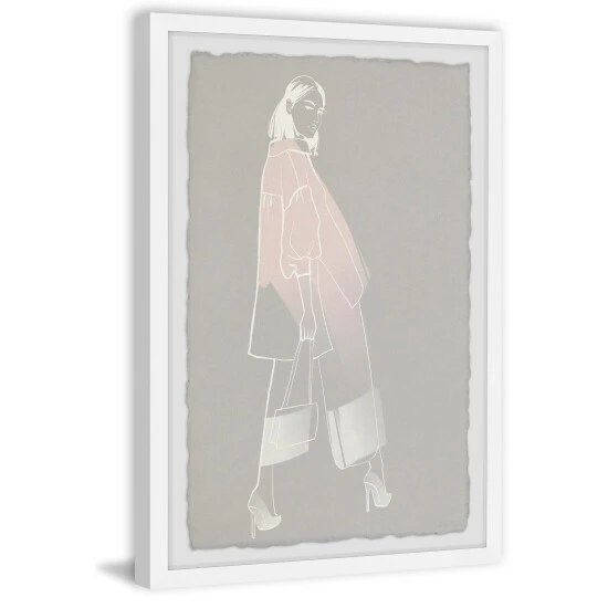 Discount 🥰 Silver Orchid Lady In Pink' Framed Painting Print 🤩 - Image 2