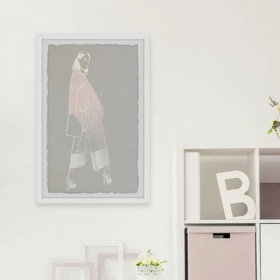 Discount 🥰 Silver Orchid Lady In Pink' Framed Painting Print 🤩 - Image 3