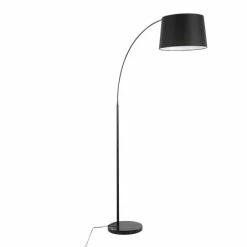 Best Pirce ✔️ Silver Orchid Giboda Linen Floor Lamp Grey Linen/black Metal/black Marble ❤️