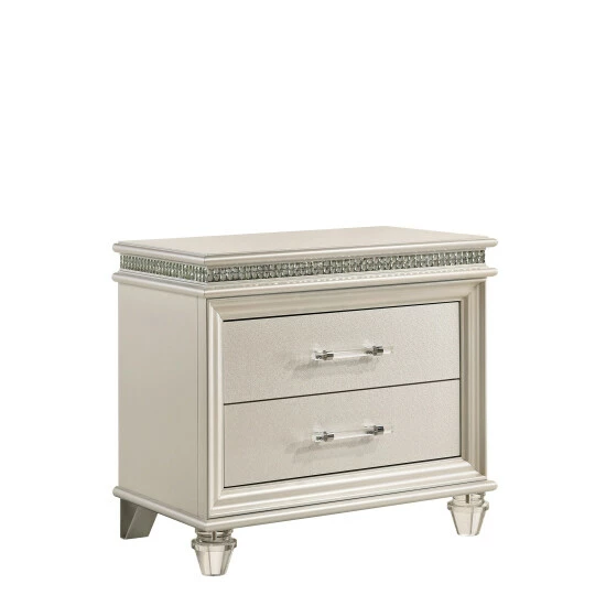 Hot Sale âď¸ Silver Orchid Butler Glam Pearl White 2-drawer Nightstand đŻ 4 Hot Sale âď¸ Silver Orchid Butler Glam Pearl White 2-drawer Nightstand đŻ - Image 2