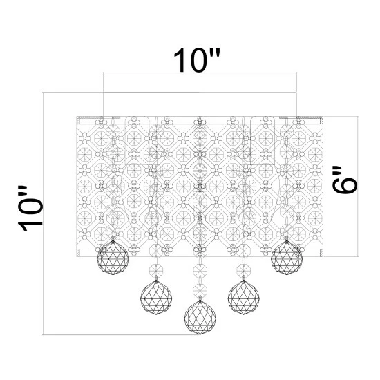 Best Pirce โ Silver Orchid Jannings Chrome 3-Light Crystal And Metal Drum Shade Flush Mount ๐ - Image 4