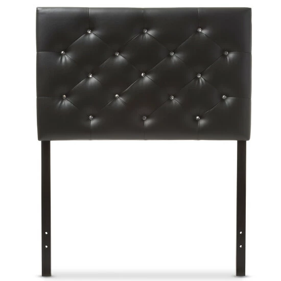 Best Sale đ Silver Orchid Ahern Twin-size Faux Leather Upholstered Button-tufted Headboard White đ - Image 3