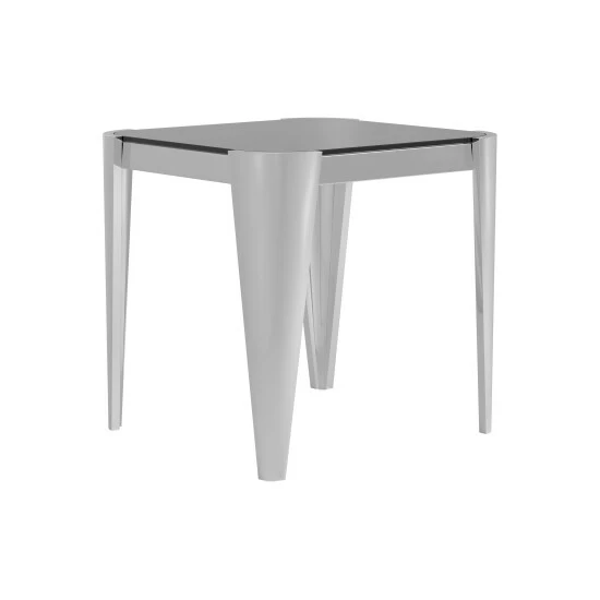 Cheapest ๐ Silver Orchid Simon Silver/Grey Square Glass Top End Table โจ 3 Cheapest ๐ Silver Orchid Simon Silver/Grey Square Glass Top End Table โจ